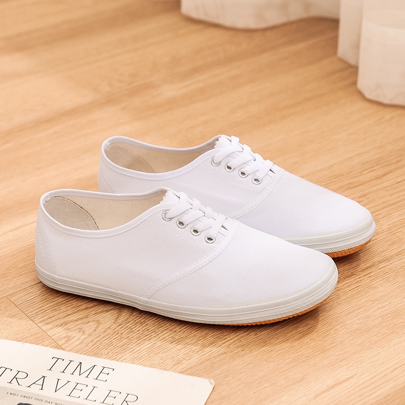 PUTIH Zapatos Zapatillas De Deporte Blanco Polos Tela Blanca