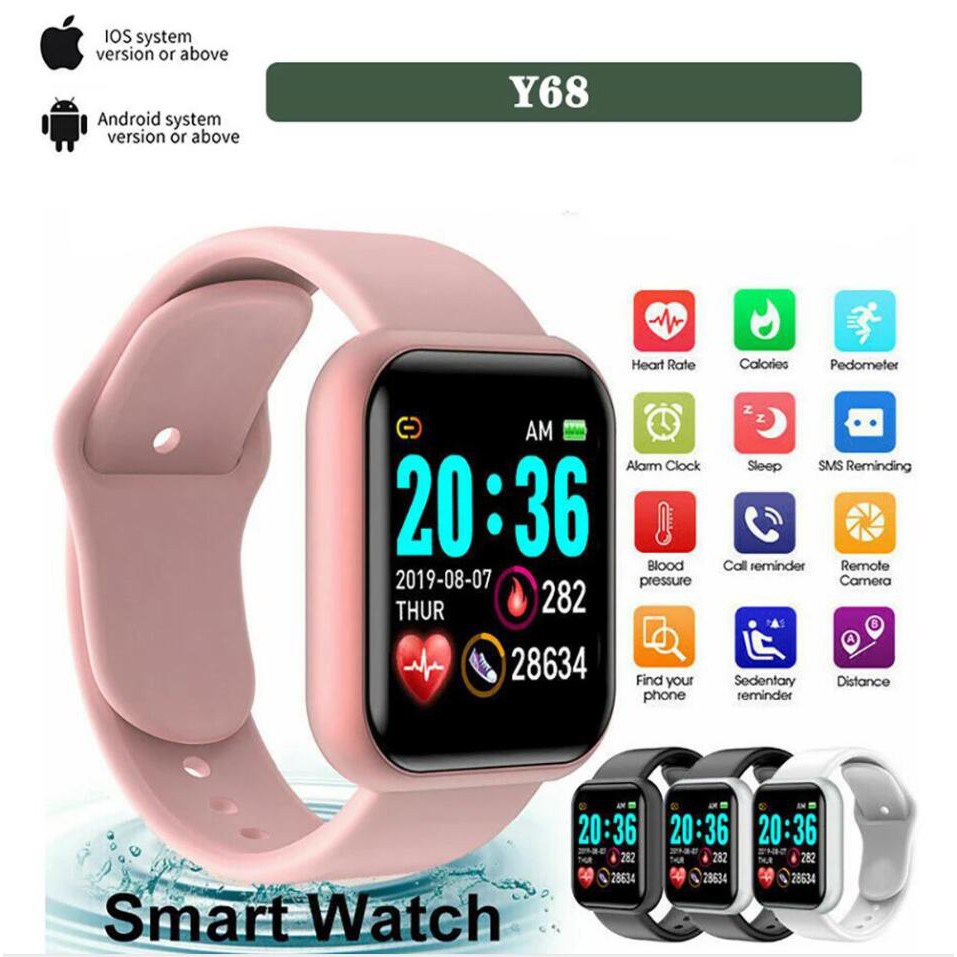 smartwatch y68 Shopee M xico