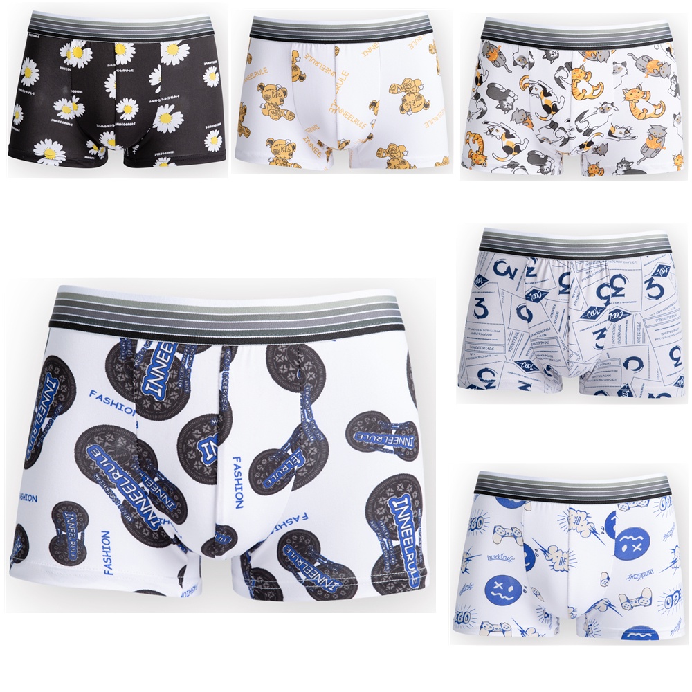 6PCS Calzoncillos B xer Para Hombres Lindo Dibujo Animado Transpirable Ni os Ropa Interior Boxers