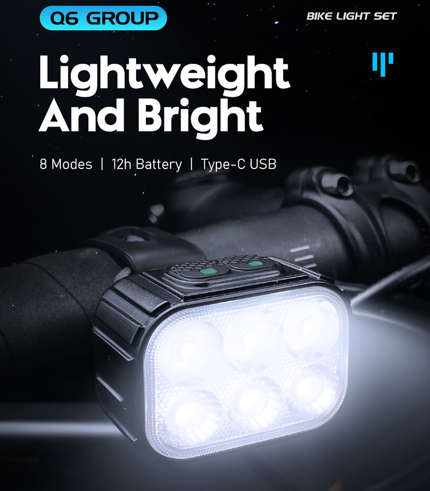Kit 4 Luces Bicicleta USB-C Recargables - Delantera Y Trasera Ipx5