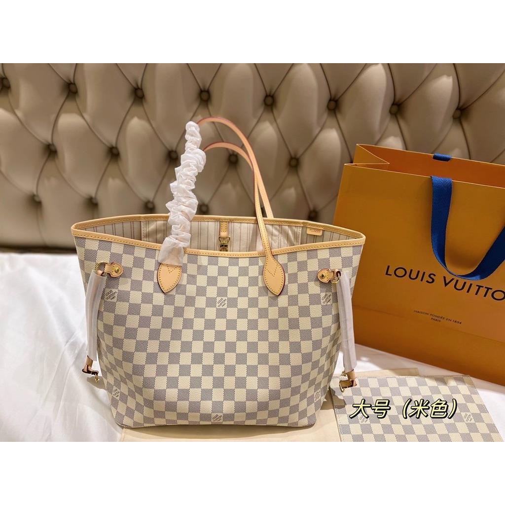 Louis Vuitton Bolso De Hombro Neverfull De Cuero Genuino Para Mujer ,  Bolsos De Trabajo , Diseño De Señoras