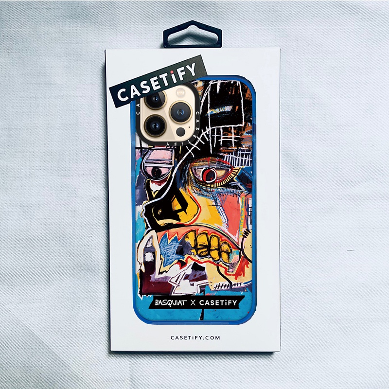 CASETiFY X BASQUIAT Graffiti Deep Blue Case IPhone 13 12 11 Pro MAX
