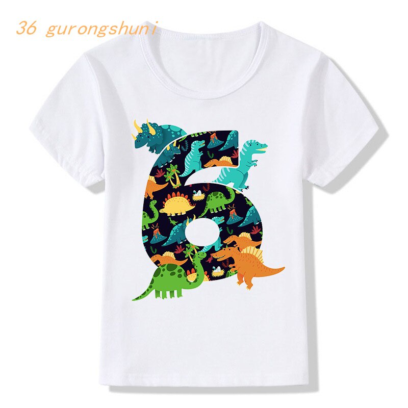 Camiseta Ninos Camisetas Feliz Cumpleanos 2 3 4 5 Anos De Dinosaurio De Dibujos Animados Para Ninas Camisas Ropa Para Shopee Mexico