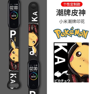 Anime Pikachu Squirtle Charmander EVA Correa Para XiaoMi Mi band 6 5 4 3 De  Dibujos Animados De Silicona Pulsera De Repuesto