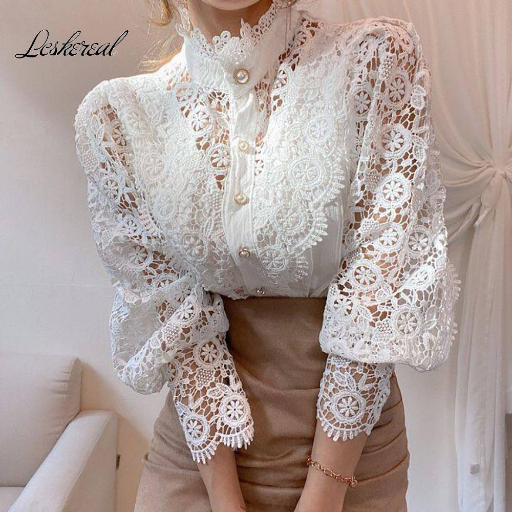 2022 Primavera Otono Ropa De Manga Larga Camisas De Encaje Blanco Mujeres Algodon Oficina Elegante Mujer Top Femme Blusas Y Tops Camisa 3XL Shopee Mexico