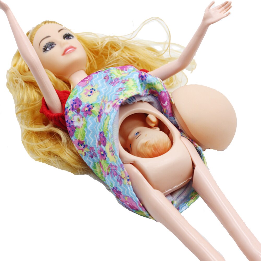 Muñeca barbie embarazada con bebe recien nacido hot sale