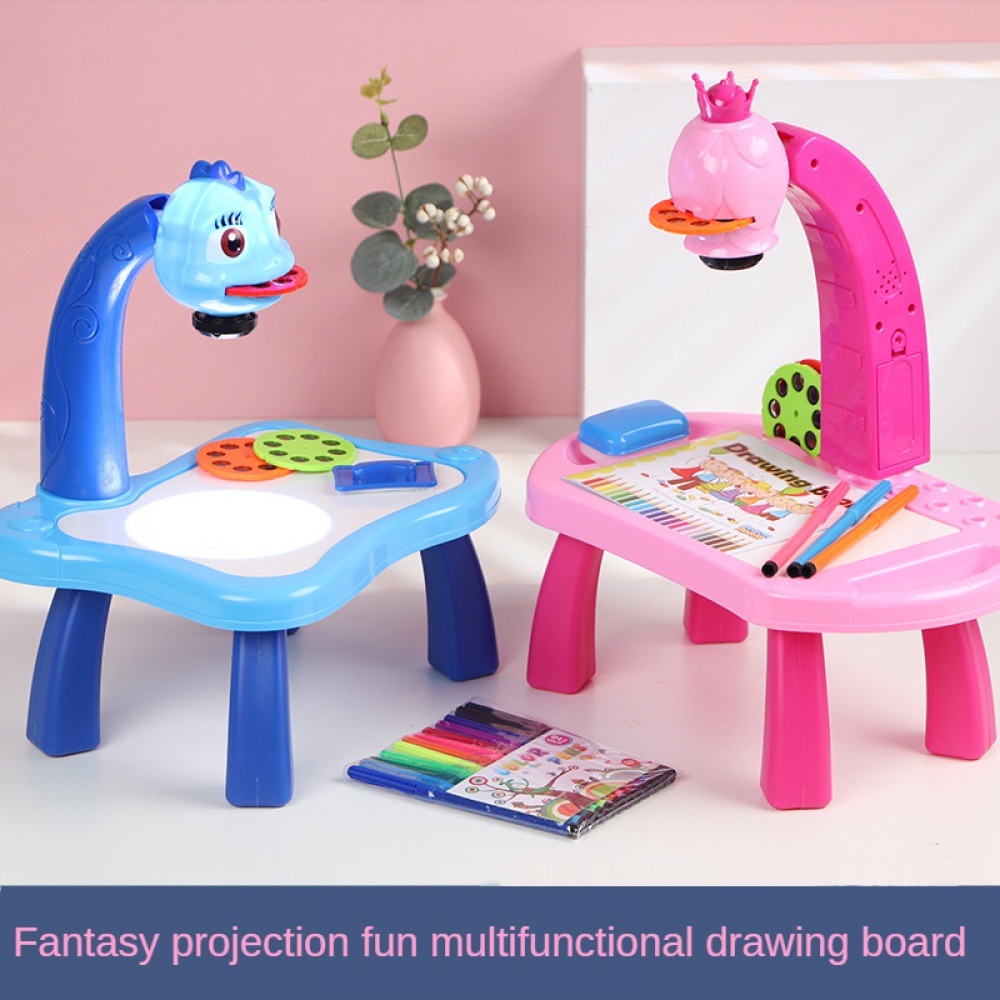 Mesa De Proyector De Dibujo Para Niños , Juguete Trazado Y Con Luz