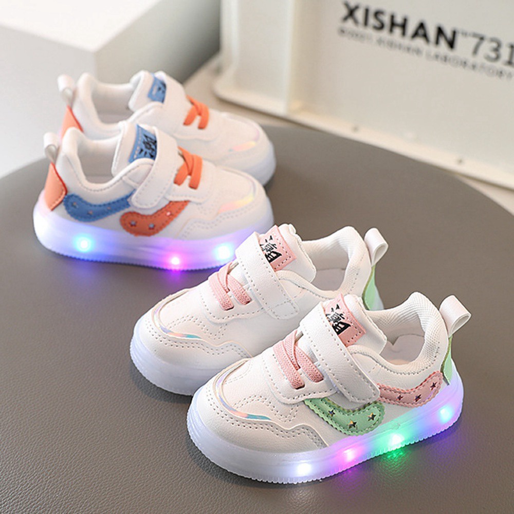 Tamano 16 30 Bebe LED Zapatos Nino Ninos Ninas Casual De Verano Deporte Para Correr Shopee Mexico