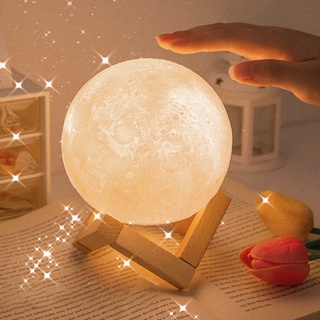 Lámpara de mesa de bola de cristal LED con USB, 3D luz nocturna, Luna,  Planeta, Galaxia, decoración para el hogar, lámpara de mesa para niños,  fiesta de cumpleaños, regalos de navidad 