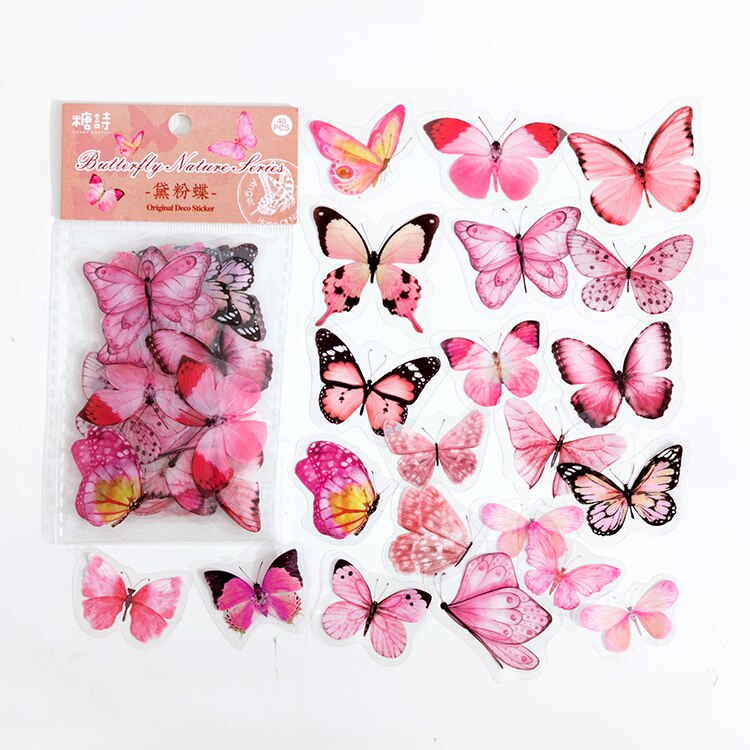 Pack De 50 Pegatinas De Mariposas De PVC Y 1 Colgante Acrílico – Tamaños De 4 A 8 Cm, Multicolor, Impermeables Y Duraderas, Ideales Para Decorar Móviles, Ordenadores Y Manualidades