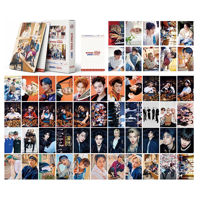 Stray Kids SECRET KIDZ - Lot De 54 Cartes LOMO Kpop - Photos Membres Stray Kids - Collection Complète Album