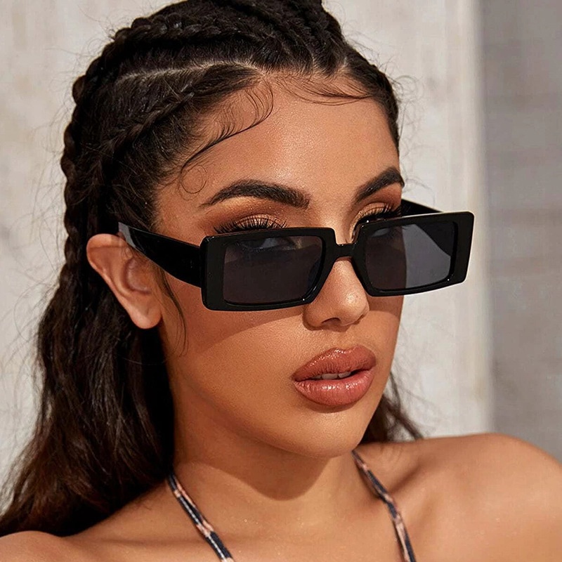 Lentes De Sol Cuadrados De Moda Con Marco Pequeño Para Mujer hip