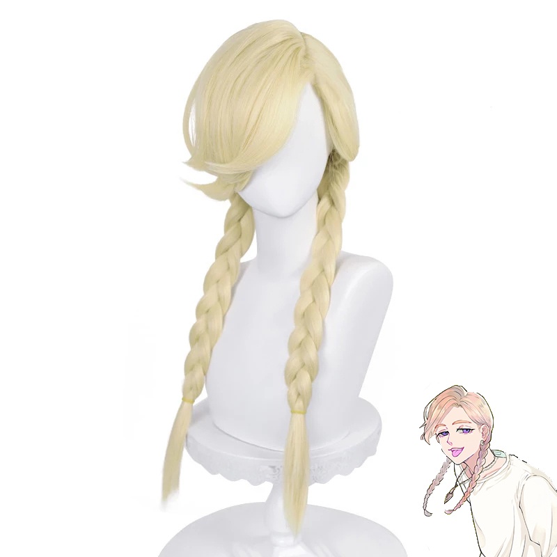 Peluca De Trenzas Retorcidas Para Cosplay – Fibra Sintética Resistente Al Calor, Incluye Gorro De Peluca, Ajustable Para Cabeza De 50-60 Cm, Ideal Para Halloween, Fiestas De Disfraces Y Juegos De Rol