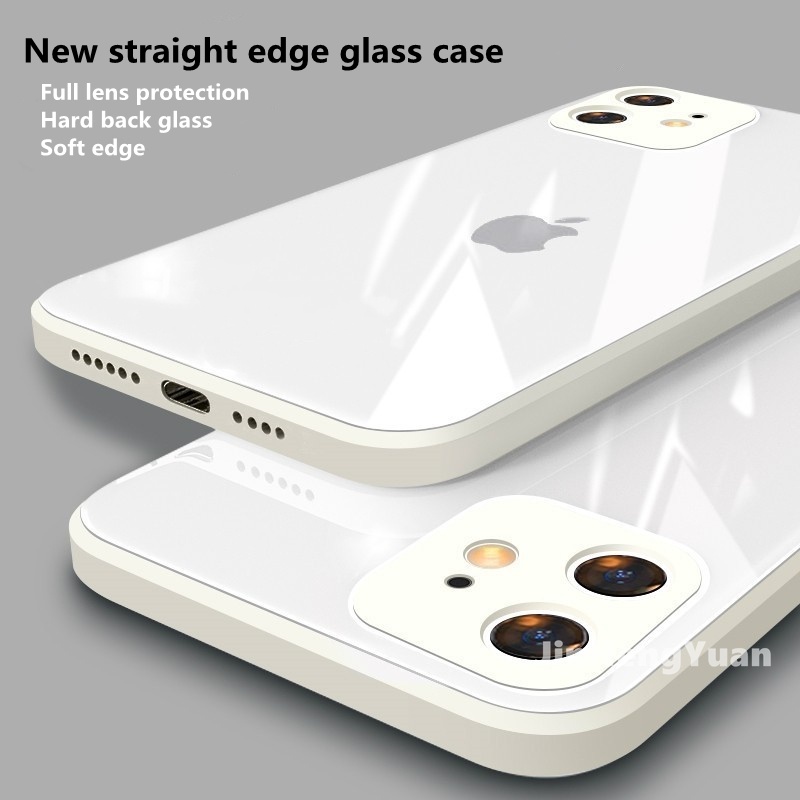 Vidrio templado y borde de silicona para iPhone