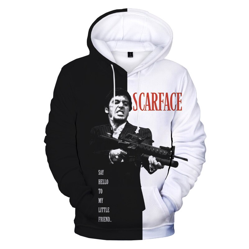 Sudaderas Con Capucha Con Estampado Scarface Pelicula Tony Montana Hombre H Shopee Mexico