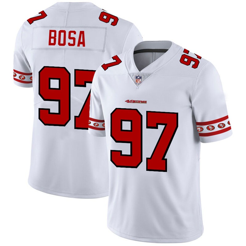 01F Jerseys de football 75e hommes femmes jeunes San Francisco''49ers''jersey  85 George Kittle 97 Nick Bosa 10 Jimmy Garoppolo 