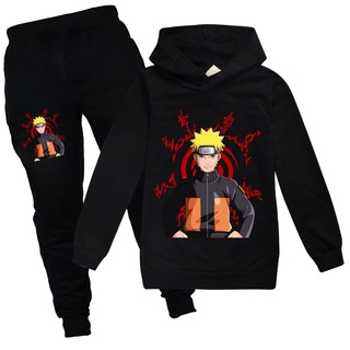 Moda Caliente 2022 Naruto Niños Impresión Sudadera Con Capucha Pantalones  2pcs Conjuntos Uzumaki De Manga Larga Niñas Streetwear Ropa | Shopee México