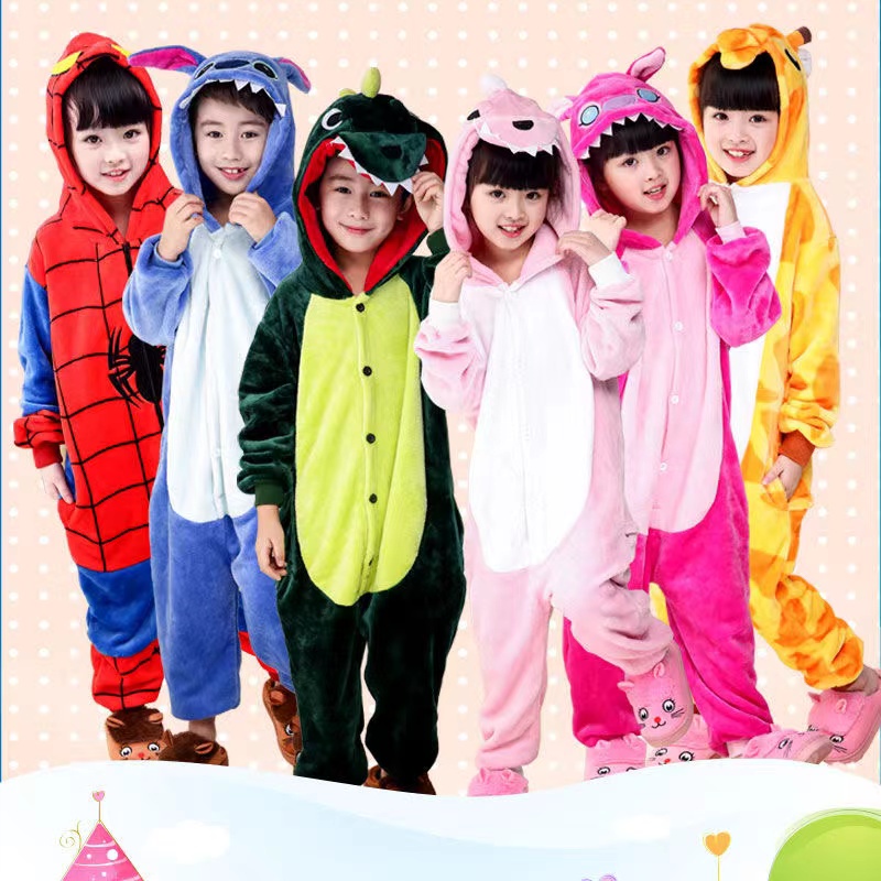 Kigurumi Dinosaurio Pikachu Stitch Onesie Ni os Pijamas De