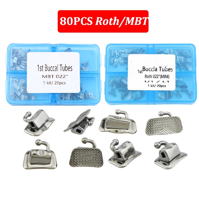 Tubo 25 Mm 80 Tubi Ortodontici Dentali In Metallo - Per 1° E 2° Molare, Sistema MBT Roth .022, Ideali Per Ortodonzia, Marca Lanjing Tubi Per - Foto 6