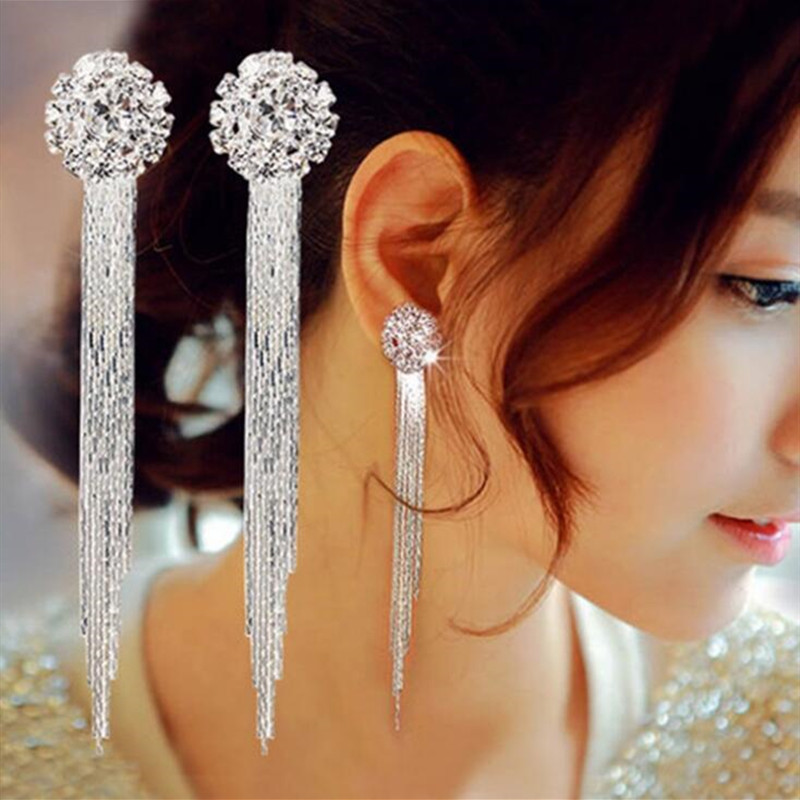 Aretes Para Mujer Pendientes De Moda Fiesta Zarcillos De Noche Largos  Elegantes