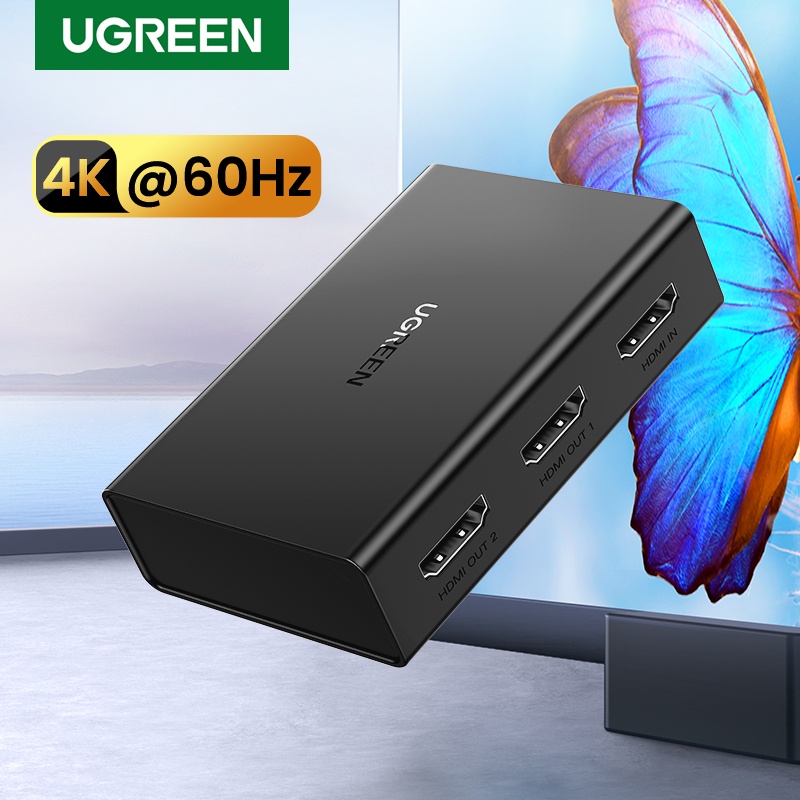 Divisor HDMI con cable HDMI HD, divisor HDMI 4K de 1 entrada y 2 salidas  para divisor 3D Full HD 4K @30HZ 1080P (1 fuente HDMI a 2 pantallas HDMI)