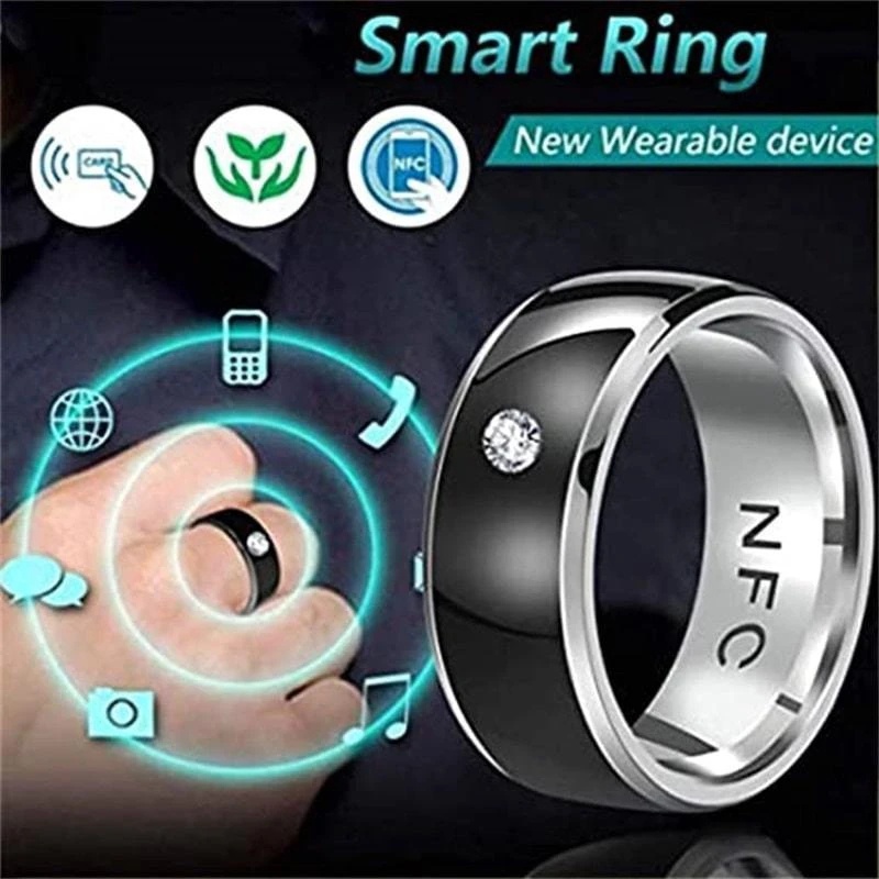 ZRY Smart Ring R4 - Anillo inteligente para hombre, impermeable,  multifuncional, portátil, con dedos mágicos, lector de tarjetas de pago Nfc  para Android/IOS/Smartphones (tamaño: 11 #) : : Electrónica