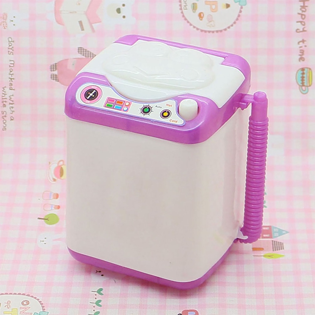 naiveblues muñeca lavadora lindo colorfast silicona mini lavadora juguete  casa de muñecas accesorios