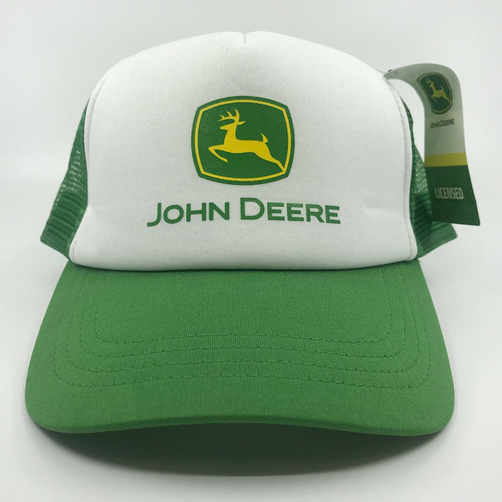 John Deere gorra de camionero blanco y verde ajustable de algodón sombrero  de malla