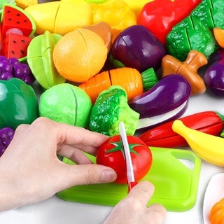20 piezas de juguetes de cocina divertidos para cortar frutas y verduras  juego de comida para niños, juego educativo para niños juguetes de comida  de
