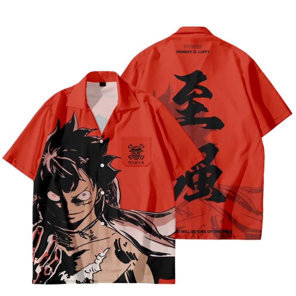 Anime One Piece Monkey D Luffy Boton Abajo Camisa Para Hombres Mujeres Adolescentes Shopee Mexico