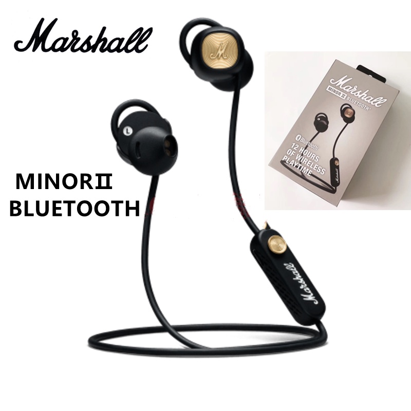 Marshall Minor II Auriculares Inalámbricos Bluetooth HIFI In-Ear Bass  Deportivos Para Música Pop Rock Con Microfonía