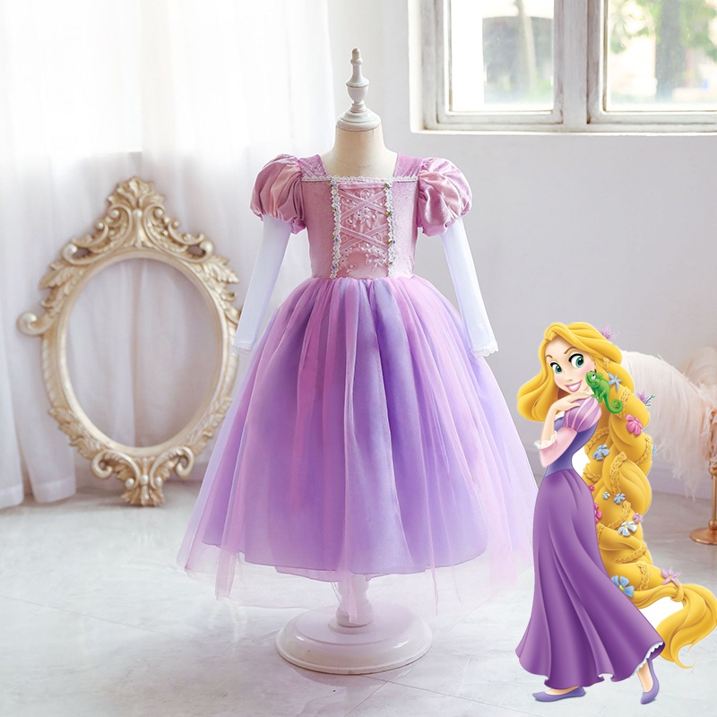 Vestido de discount rapunzel para niña