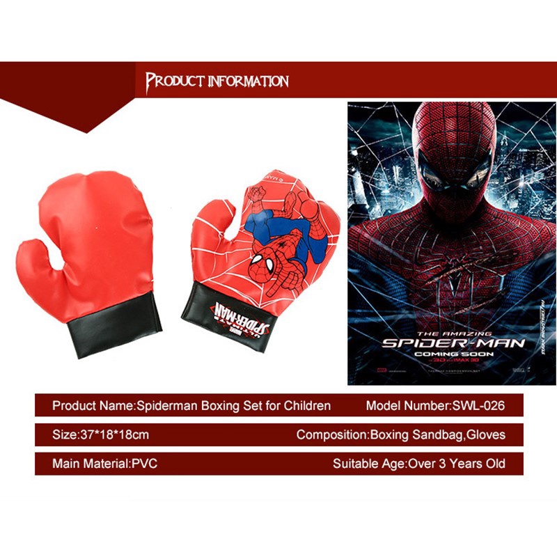 Saco boxeo niños spiderman shops