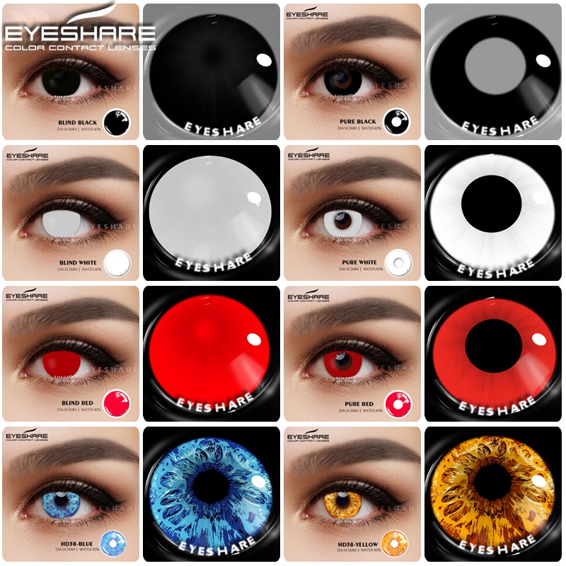 EYESHARE Lentes De Contacto Cosplay Color De Ojos 2pcs Halloween