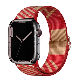 Correa de tela de lana de pata de gallo de lujo para Apple Watch