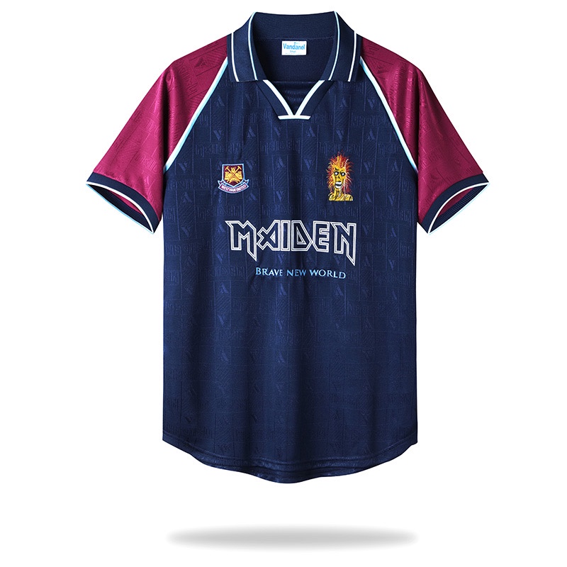 pared sentido perrito 1999-2001 West Ham x Iron Maiden Home Vintage Camiseta De Fútbol Al Aire  Libre Traje casual Hombres | Shopee México