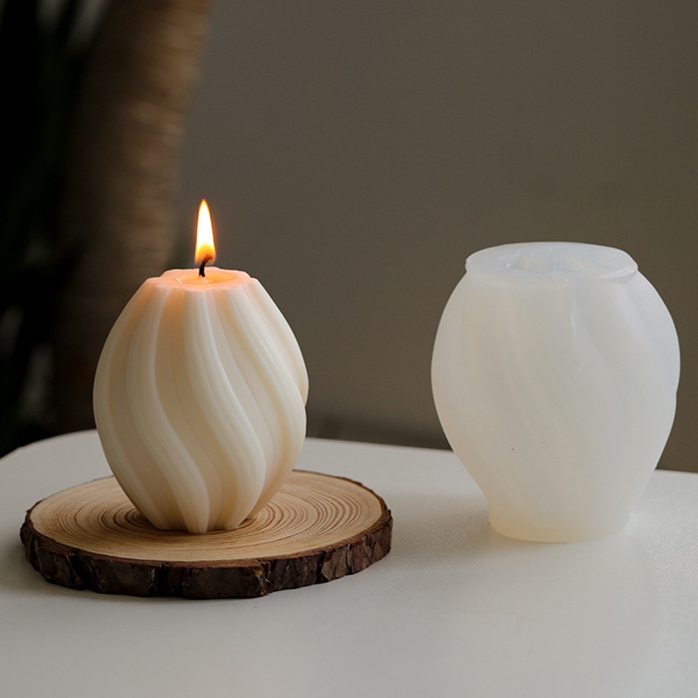 Moldes de silicona para velas en forma de bola en espiral, molde de cera de  jabón perfumado hecho a mano, moldes de vela de bola geométrica para