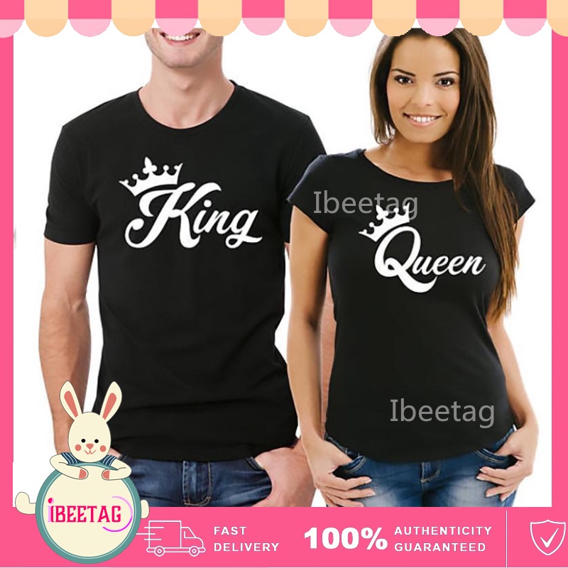 CAMISETA REY Y REINA DE PAREJA ROPA MUJER Y HOMBRE PERSONALIZADA POR PEDIDO  177