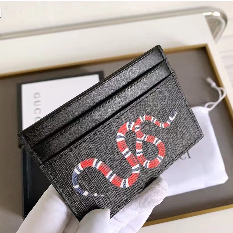 100 % Original Gucci Hombre Monedero Tarjetero , Impreso | Shopee México