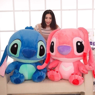 Disney-muñeco de peluche de Stitch para niños y niñas, juguete de almohada  suave para dormir, sofá de Animal de dibujos animados Kawaii azul, regalos