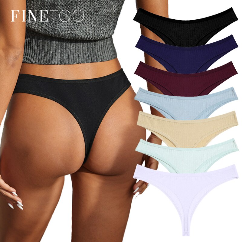 Tanga para mujeres ropa interior de algodón bragas de baja altura