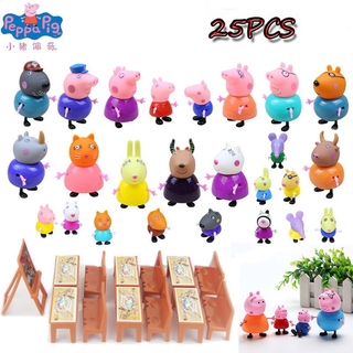 52 Unids/set Peppa Pig Pegatinas Lindos Cerdos Dibujos Animados Teléfono  Móvil Taza De Agua Cuaderno Maleta Impermeable Decorativo Graffiti Pegatina