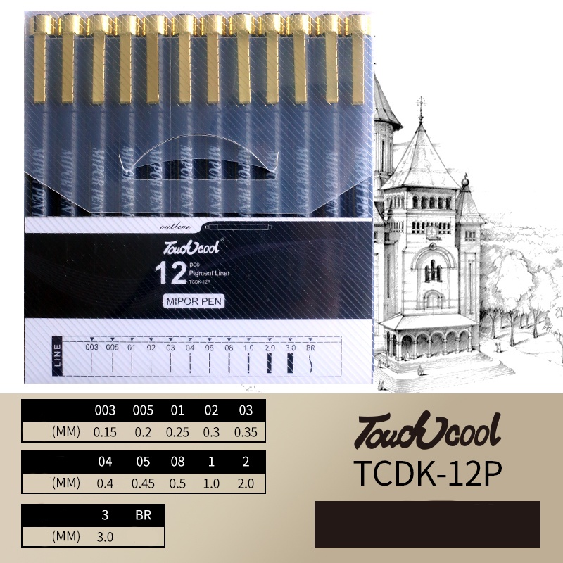 3/5/7/8/9/11/12pcs TouchCool Pigma Micron Plumas De Dibujo Individuales ...