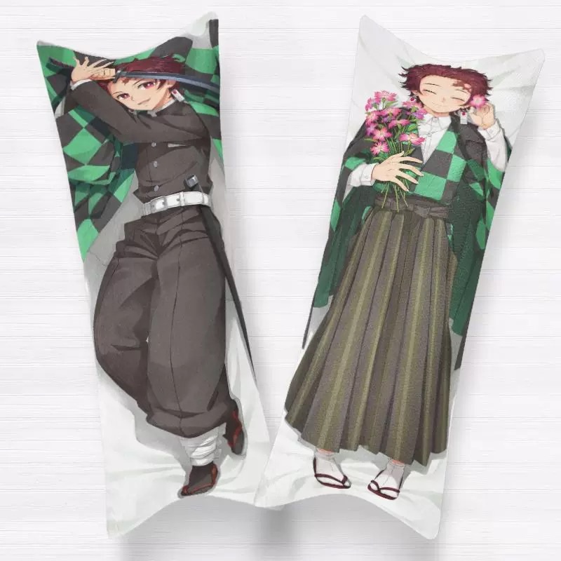 60x180cm Anime Chica Almohada Demon Slayer Sexy Cuerpo Dakimakura Kamado Kawaii Funda De