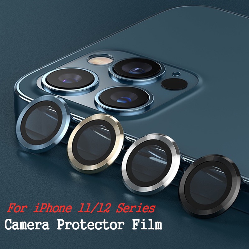 Comprar Funda para iPhone 12 Pro Max, Protector de lente de cámara de  diamante para iPhone 13, 11, 13 Pro Max, 12mini, Protector de pantalla de  vidrio templado, 2/3 unidades