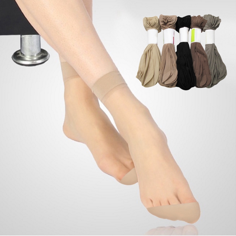 1/3 pares de calcetines transparentes para mujer, suaves al tobillo, medias  sedosas, calcetines cortos