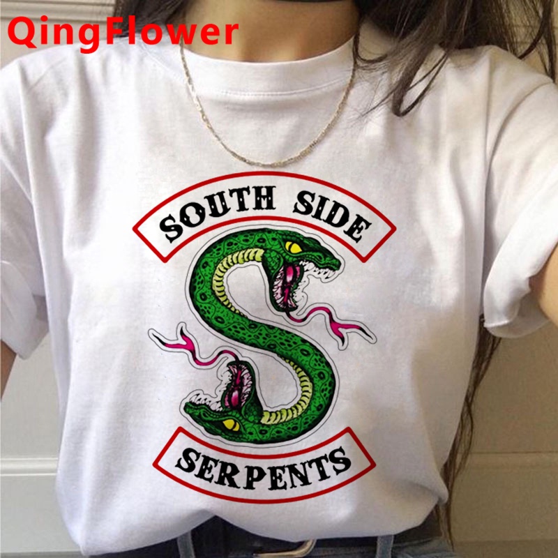 Riverdale Southside Serpents t-shirt Verano top Mujeres streetwear