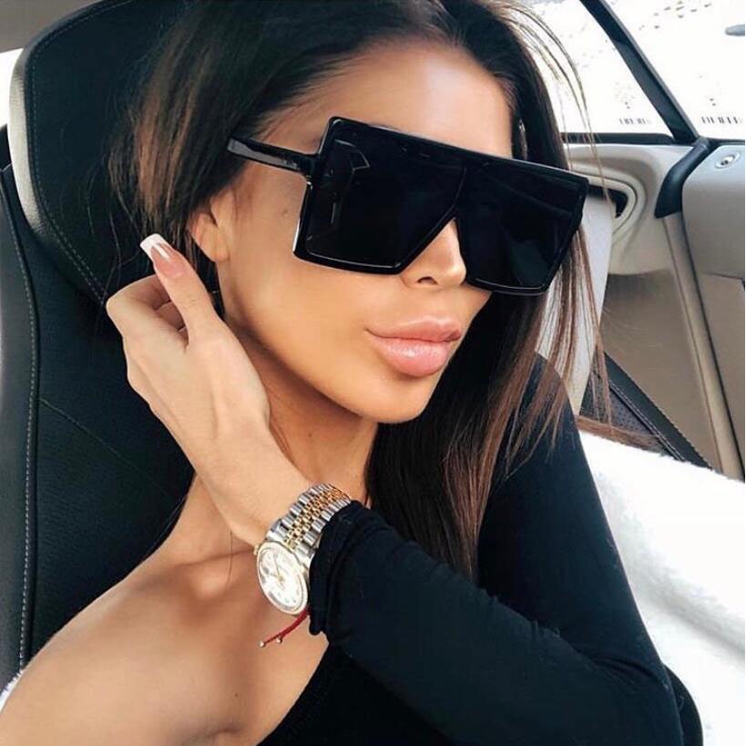 Gafas De Sol De Gran Tamano Para Mujer Marco Grande Cuadrado Hombres Marca Disenador Shopee Mexico