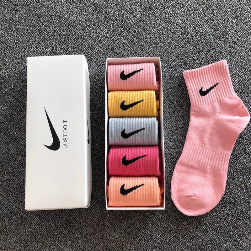 Spot 24H Segunda Entrega Nike Calcetines De Algodón Macarrón Deportivos  Mujer Baloncesto Casuales Puro Moda