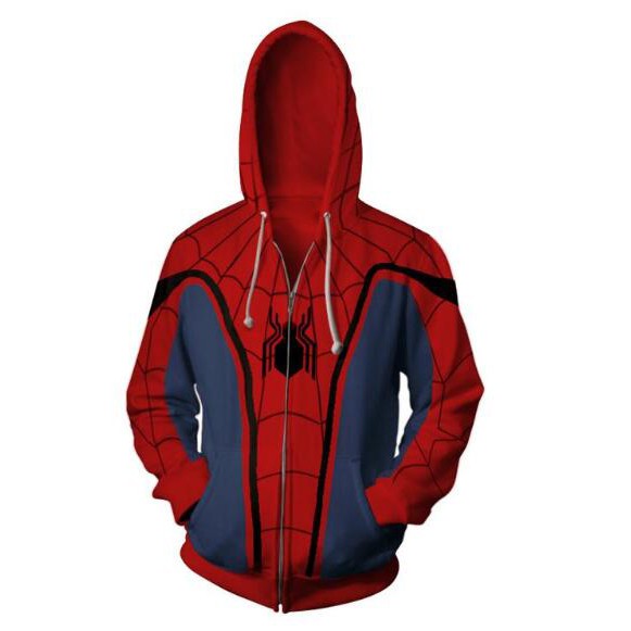 Spider-Man In The Spider Verse Miles Morales Felpa Con Cappuccio 3D Poliestere Con Cappuccio Primavera Halloween Giacca Unisex Costume Da Festa Sottile - Foto 10